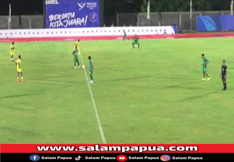 Tim Sepak Bola Papua Pegunungan Kalah Tipis Dari Tim Jatim Pada PON XXI