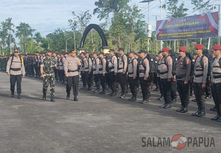 928 Personel TNI-Polri Akan Mengamankan TPS Saat Pemilu 14 Februari 2024 Di Mimika