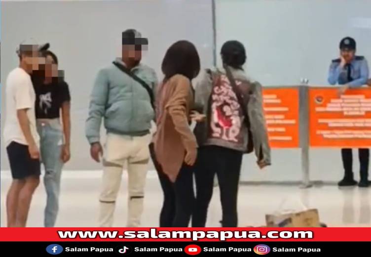 Heboh! Dua Perempuan Cekcok Di Bandara Timika Diduga Gara-Gara Pria