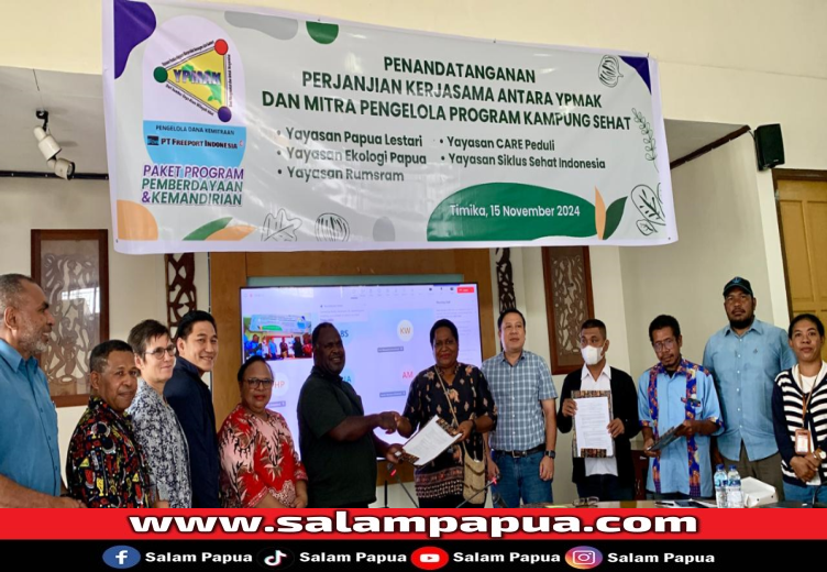 Jalankan Program Kampung Sehat, YPMAK Lakukan PKS Dengan 5 Mitra Baru