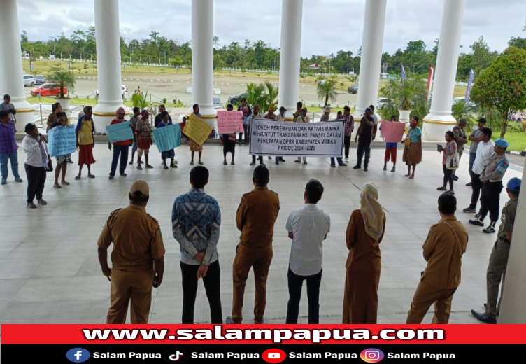 Pansel Seleksi DPRK Dinilai Tidak Jujur, Tokoh Perempuan Amungme-Kamoro Seruduk Kantor Bupati