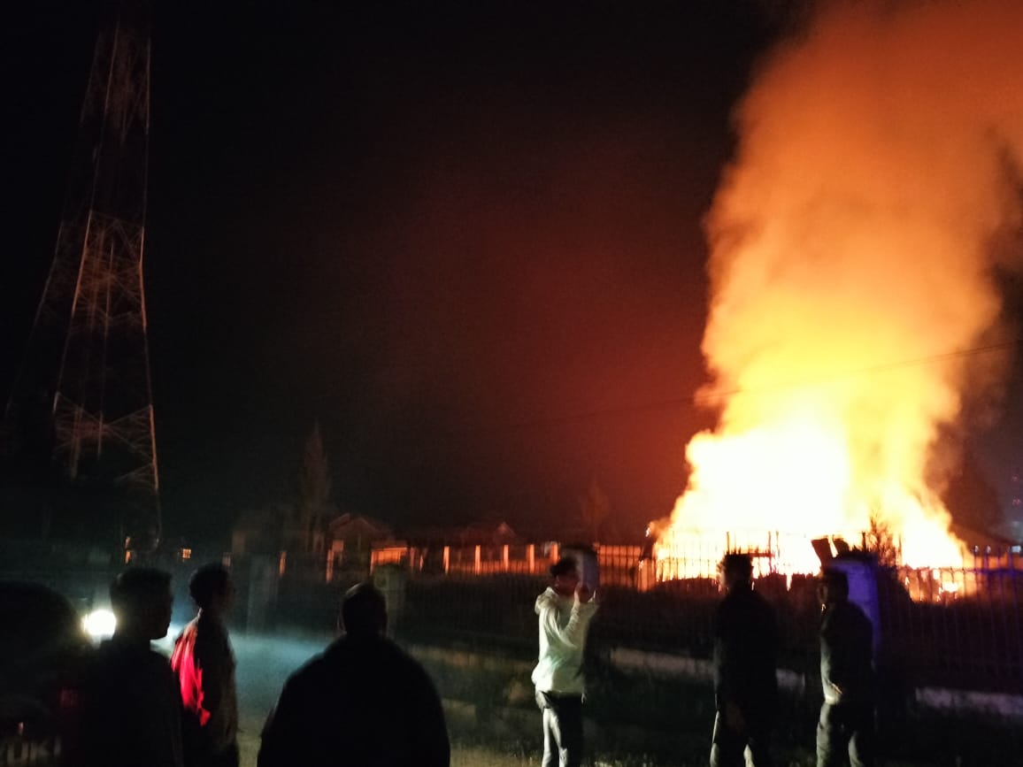 Kantor BKPSDM Paniai Hangus Terbakar Tepat Di Malam Tahun Baru
