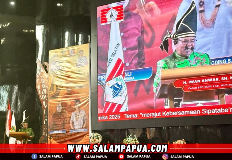 Sambutan Ketua DPD KKSS Kabupaten Mimika, H. Iwan Anwar (salampapua.com/Evita)