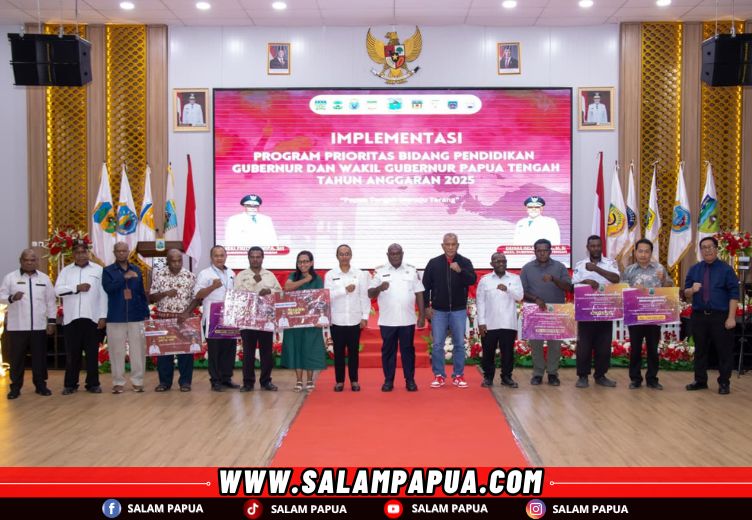 PARADE FOTO: Gubernur Meki Nawipa Launching Program Prioritas Pendidikan Pemprov Papua Tengah