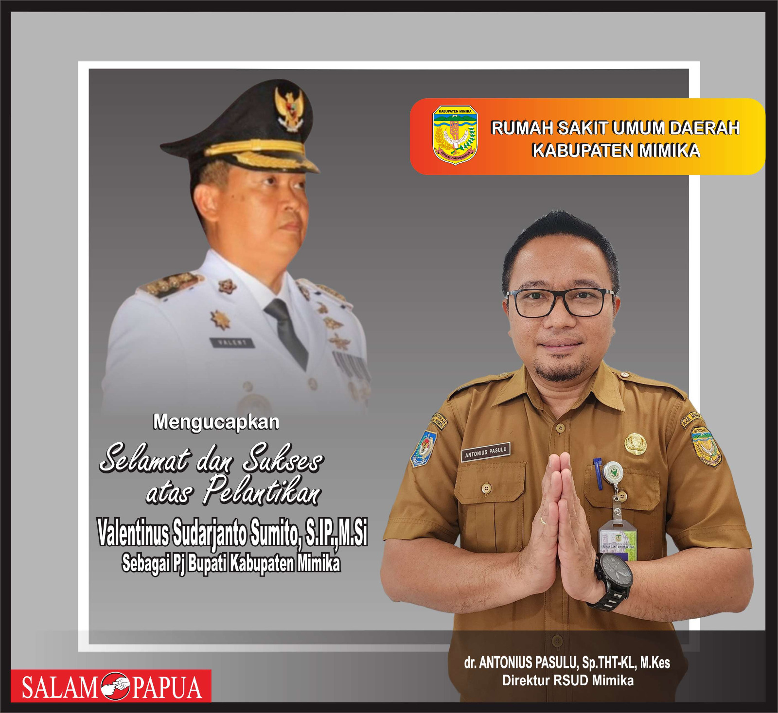 Iklan Ucapan Selamat Pj Bupati Dari Direktur RSUD