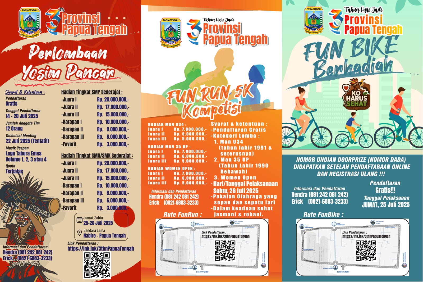 Iklan Fun Run Papua Tengah