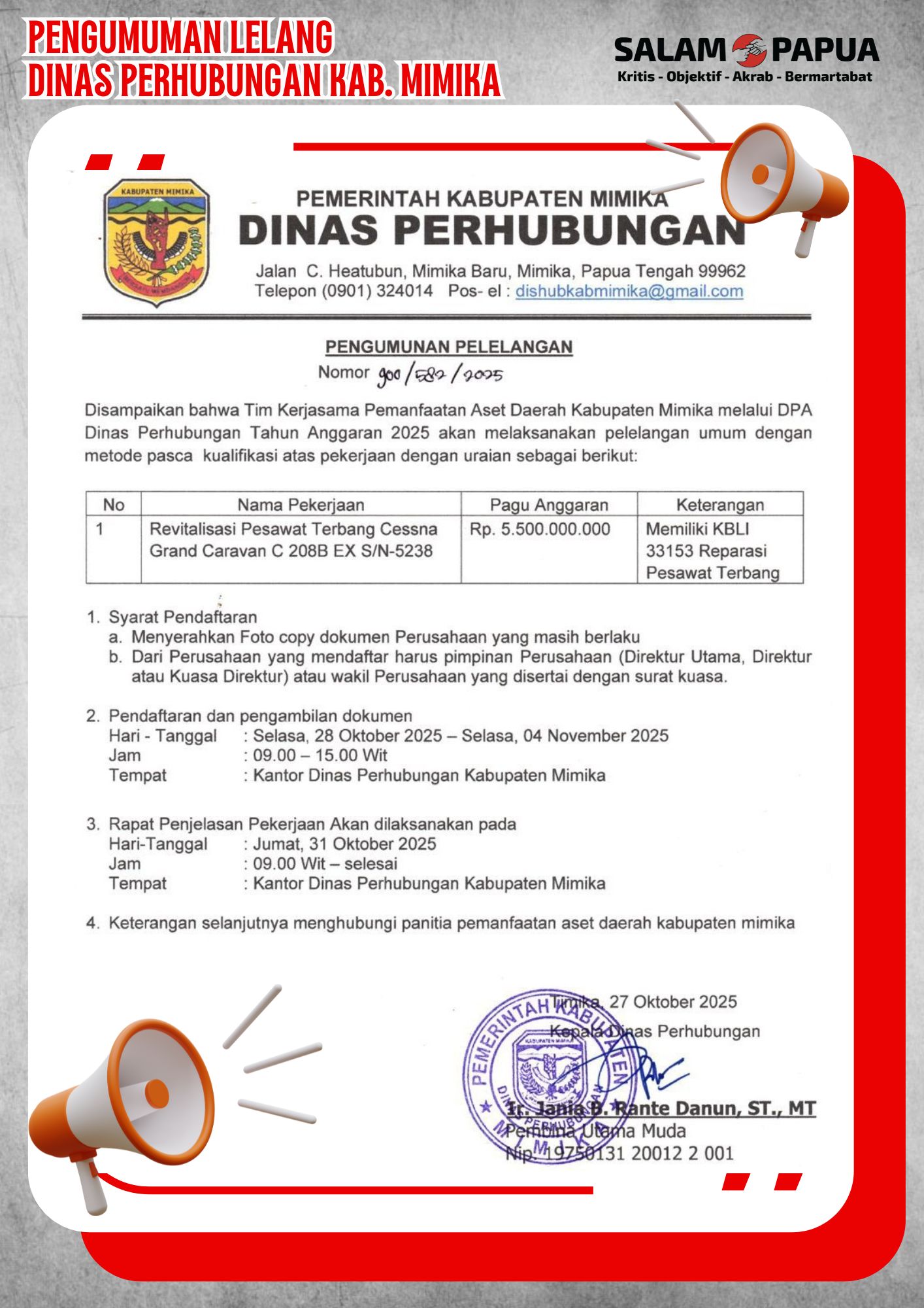 Iklan Dinas Perhubungan