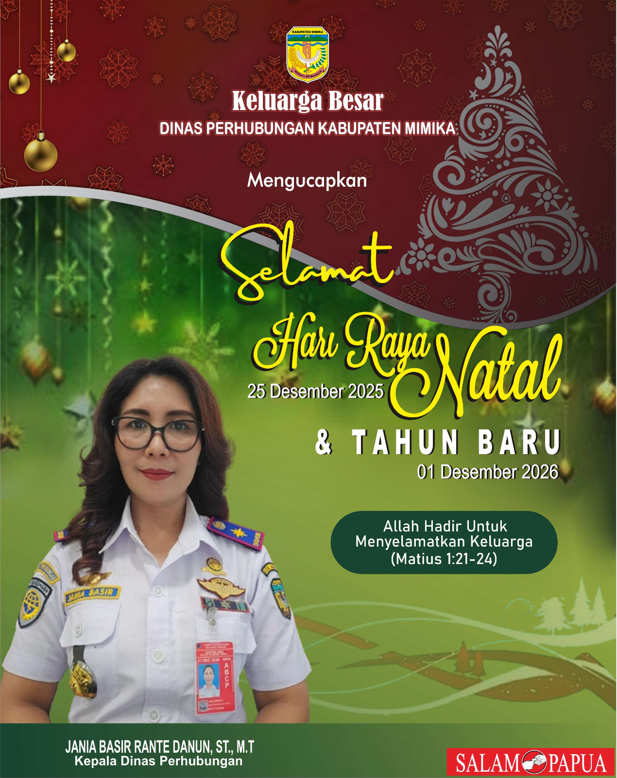 Iklan Natal Dinas Perhubungan