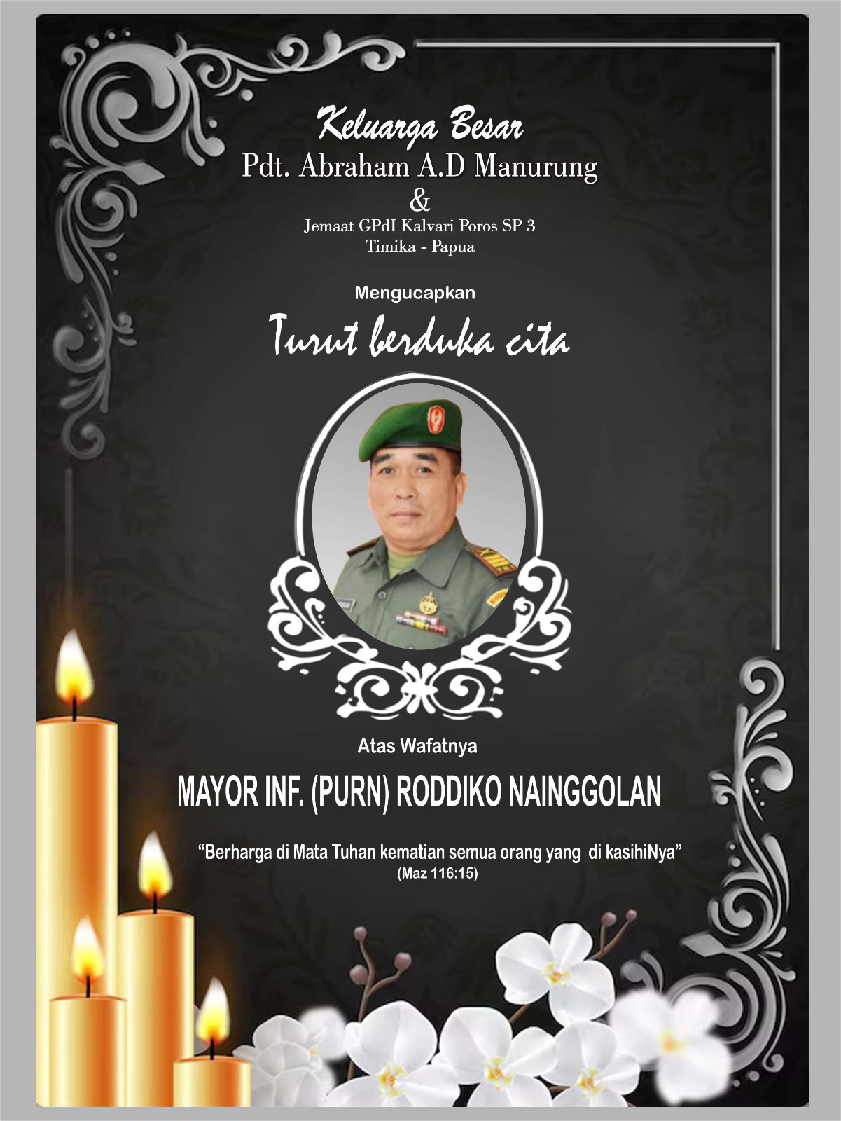 Papi Ucapan Belasungkawa