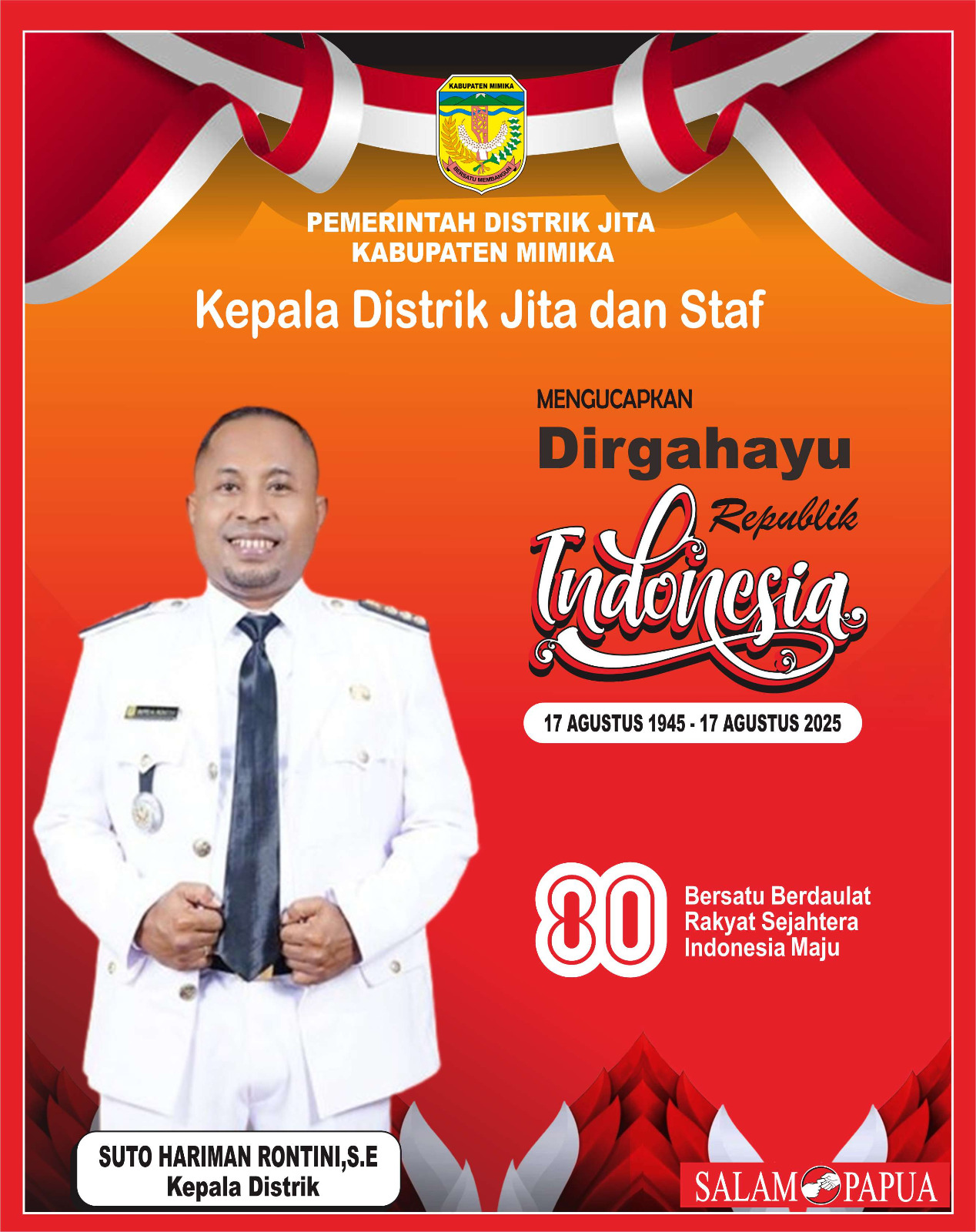 Iklan HUT RI 80 Distrik Jita