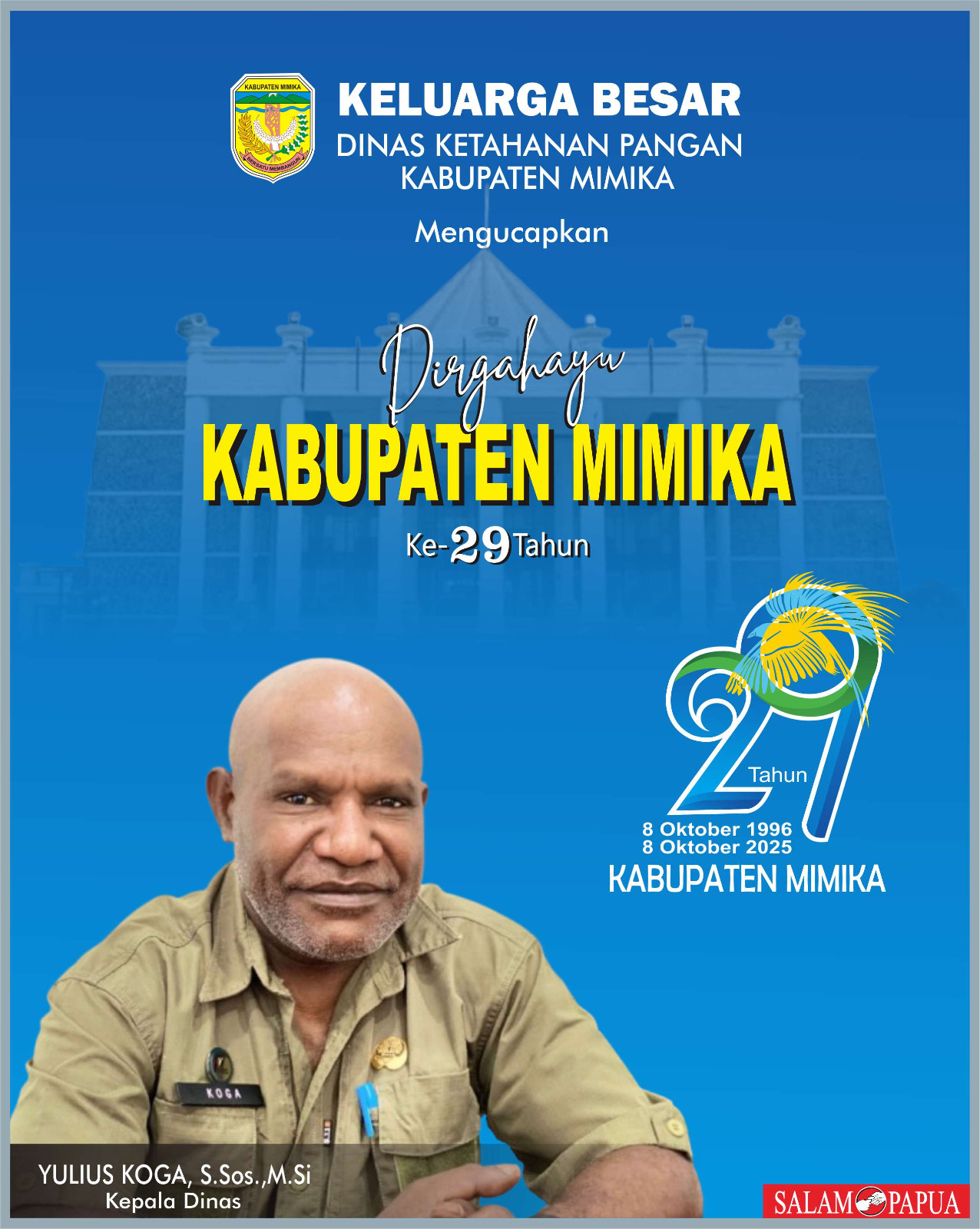 HUT Mimika Dinas Ketahanan Pangan