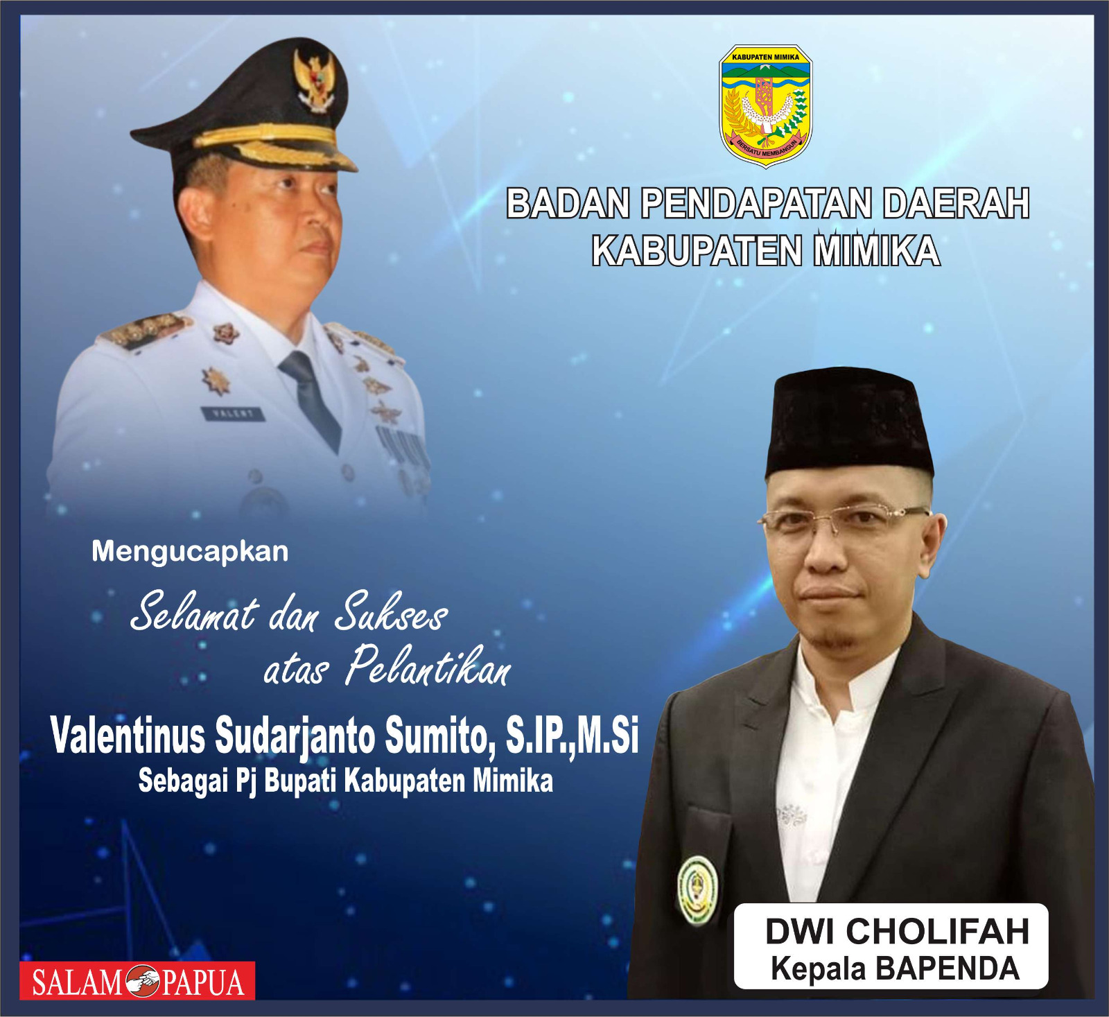 Iklan Ucapan Selamat Pj Bupati Dari Dwi Cholifah