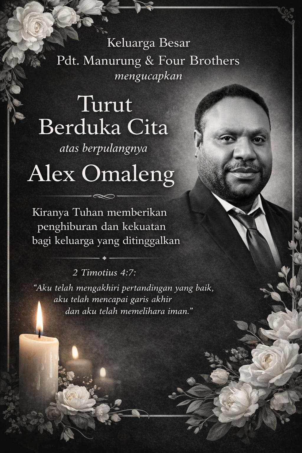 Iklan Duka Alex Omaleng (Papi & 4 Brothers)