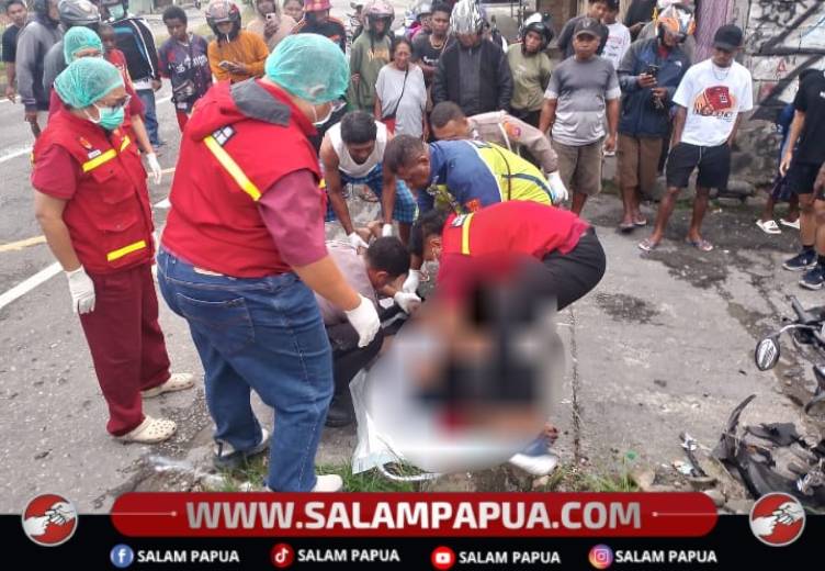 Seorang Pria Tewas Usai Tabrak Tembok Di Jalan Ahmad Yani Timika