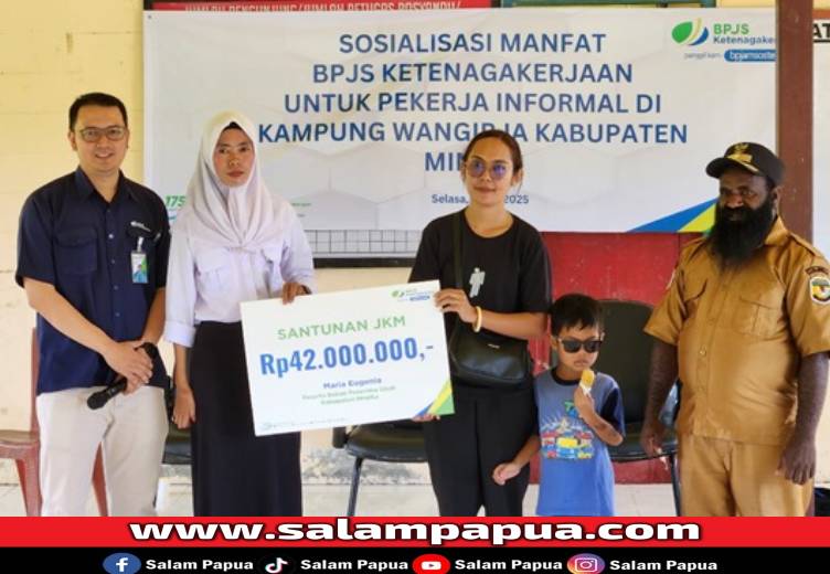 BPJS Ketenagakerjaan Gelar Sosialisasi Dan Serahkan Santunan Di Kampung Wangirja