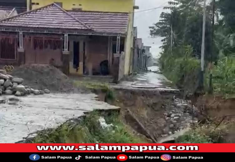 Hujan Deras Akibatkan Longsor Di Komplek Perumahan Hope Timika, Titik Longsor Dekat Rumah Warga