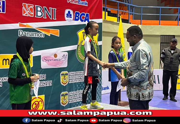 SMA Negeri 1 Mimika Borong Gelar Juara Di Kejuaraan Badminton PBSI Cup 1