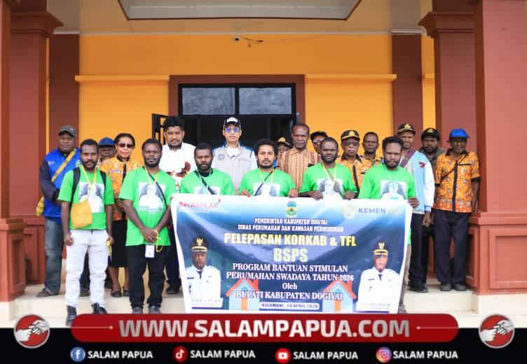 Pemkab Dogiyai Lepas Korkab Dan TFL BSPS 2026, 200 Rumah Dibangun Di 8 Kampung