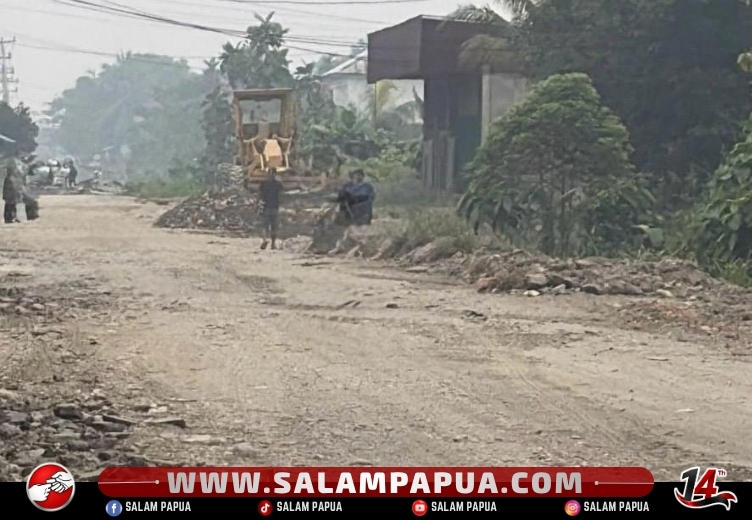 PUPR Mimika Lanjutkan Peningkatan Jalan Inspeksi Irigasi Dengan Anggaran Rp 5 Miliar