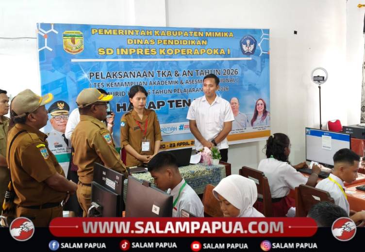 118 SD Di Mimika Gelar TKA Dan Asesmen Nasional, 12 Sekolah Terkendala Jaringan Dan Lainnya
