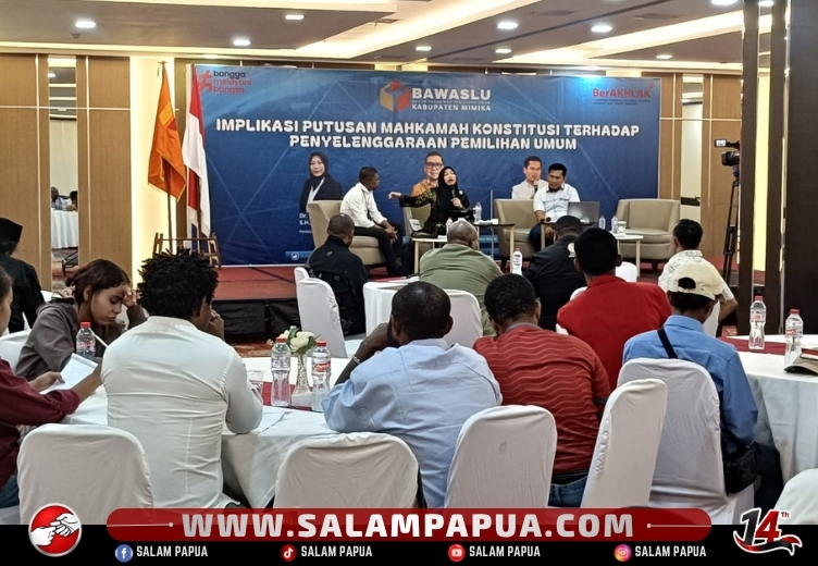 Bawaslu Mimika Sosialisasikan Implementasi Putusan MK Terkait Penyelenggaraan Pemilu
