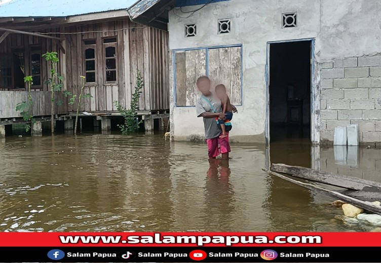 Ratusan KK Jadi Korban Banjir, BPBD Mimika Buka Posko Di Iwaka