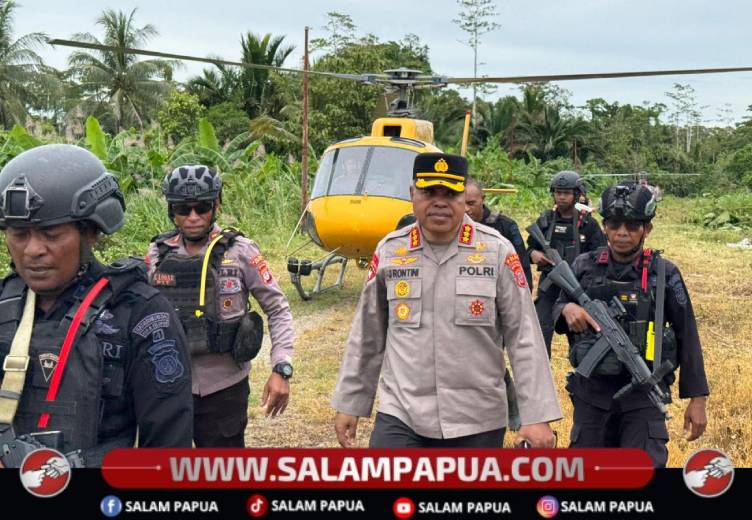 Selesaikan Konflik, Kapolda Jermias Rontini Dan Bupati Mimika Kunjungi Masyarakat Kapiraya