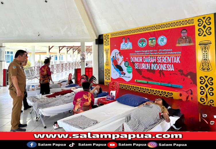 Dalam Rangka HUT Arsada Ke-25, RSUD Mimika Gelar Donor Darah, Target 120 Kantong