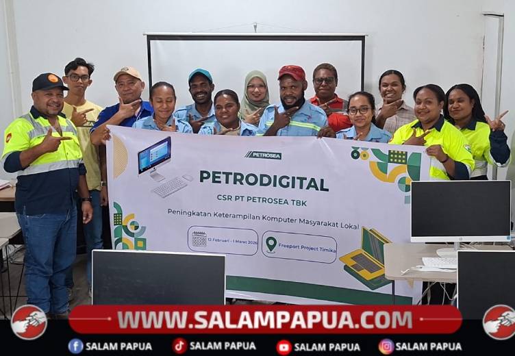 Pelatihan K3 Dan Komputer PT Petrosea, 5 OAP Lulus Dan Siap Hadapi Dunia Kerja