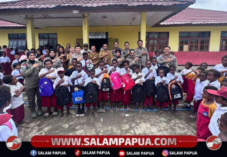 Satgas Damai Cartenz Gelar Baksos Di SD Inpres Kenyam, Bangun Kedekatan Dengan Masyarakat