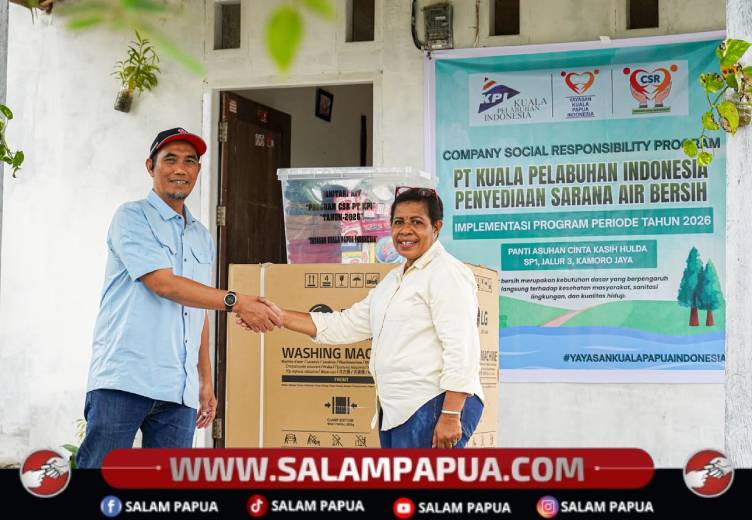 Program CSR PT KPI Hadirkan Air Bersih Untuk Panti Asuhan Cinta Kasih Hulda Kampung Mandiri Jaya Timika