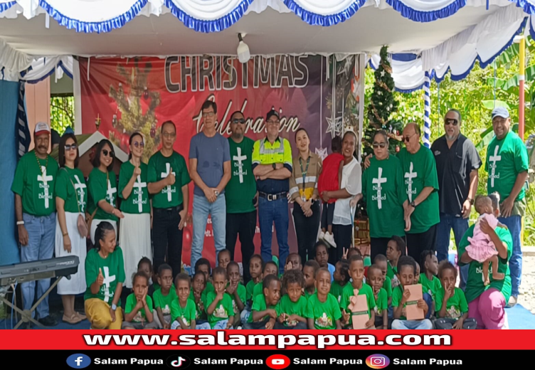 APG, PT Petrosea Dan Flour Rayakan Natal Bersama Anak TK Nangmora