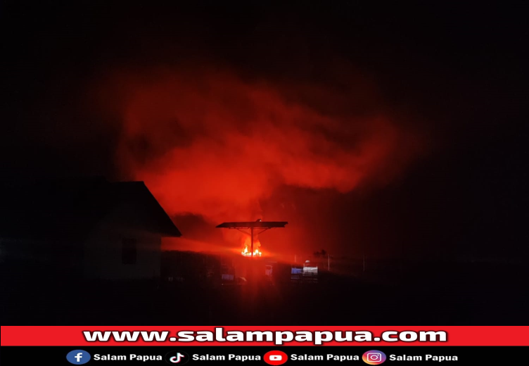 KKB Bakar Gedung SMP Di Kabupaten Puncak, Satgas OPS Damai Cartenz Buruh Para Pelaku