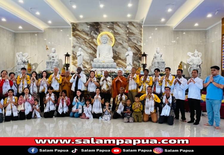 Komitmen Kerukunan Dipertegas, Bupati Mimika Teken Prasasti Vihara Bodhi Mandala