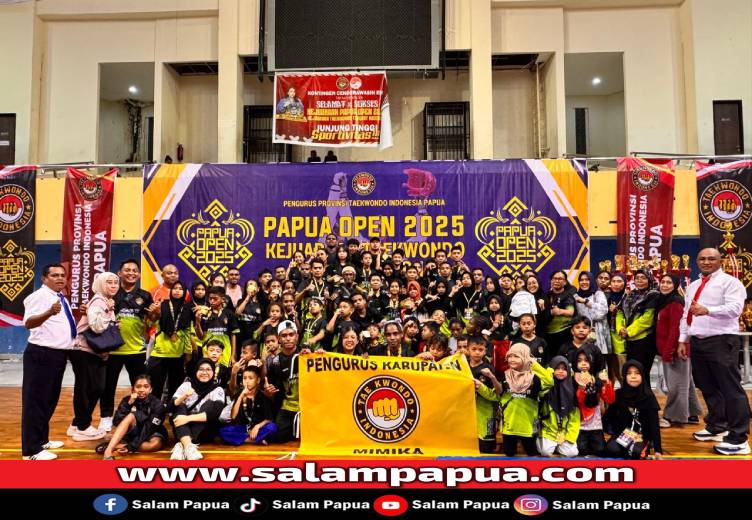 Sabet 26 Medali Emas, Kontingen Mimika Raih Juara Umum II Dan Di Taekwondo Papua Open 2025