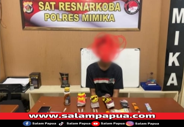 Polisi Tangkap Pengedar Narkoba Di Basecamp SP2 Timika