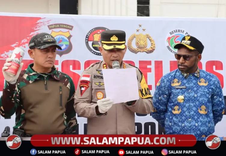 Sinergi Pemkab Dan TNI-Polri, Ratusan Botol Miras Dimusnahkan Di Paniai