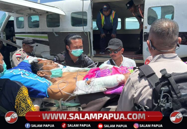 Anggota Polsek Kamu Korban Penganiayaan Berat Dievakuasi Ke RS Bhayangkara Jayapura