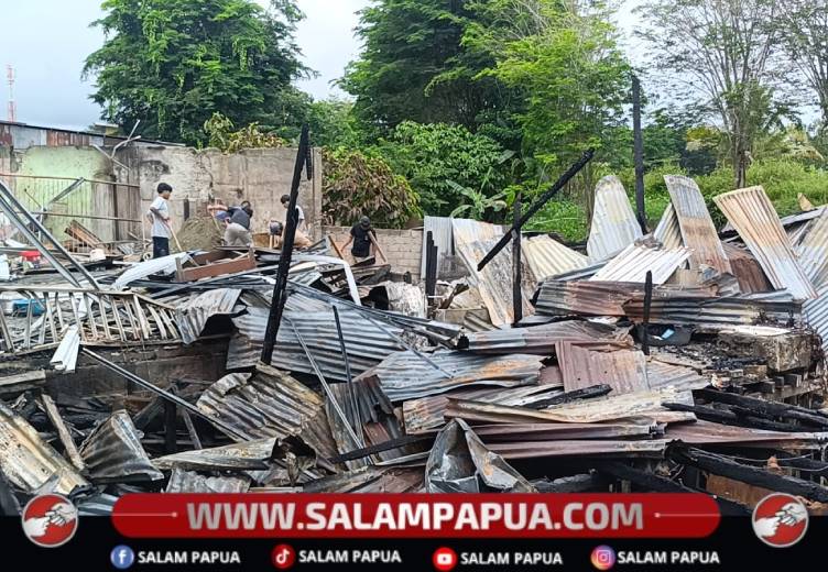 Kebakaran Di Kilo 09 Timika, 14 Ekor Babi Mati Terpanggang, Kerugian Ratusan Juta