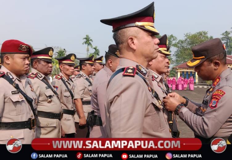 26 Pejabat Utama Polres Mimika Dimutasi, Kapolres: Langsung Jalankan Tugas Tanpa Masa Pengenalan