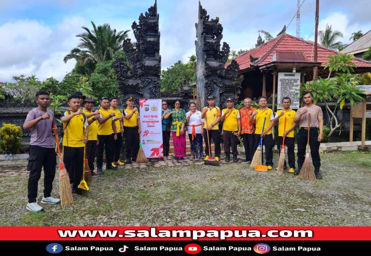 Jelang HUT Bhayangkara Ke-79, Polres Mimika Gelar Bedah Rumah Purnawirawan Dan Bakti Kesehatan Di Poumako