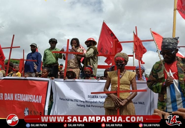 KNPB Gelar Mimbar Bebas Di Bundaran Petrosea Mimika