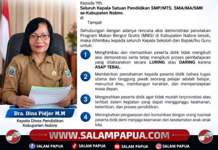 Karhutla Ganggu Sekolah, Disdik Nabire Izinkan PJJ Dan Kurangi Jam Belajar