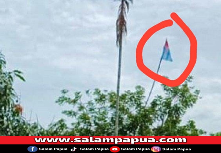 Bendera Bintang Kejora Berkibar Di Wilayah Kelurahan Timika Indah Pada 1 Desember