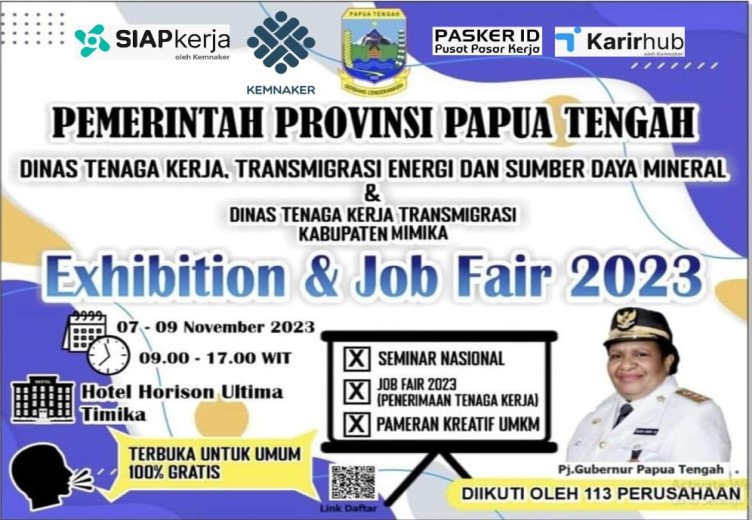 Mau Kerja? Pemprov Papua Tengah Gelar Pameran Dan Bursa Kerja 2023 Pertama Kalinya Di Mimika