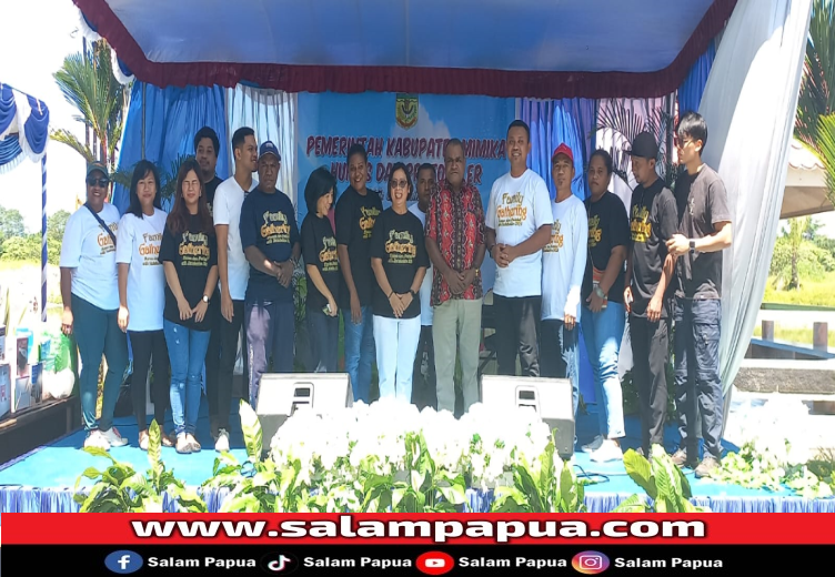 Keseruan Family Gathering Humas Dan Protokoler Setda Mimika Bersama Para Wartawan Timika