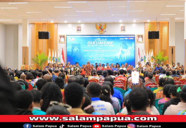Lewat Ibadah Oikumene, Pemprov Papua Tengah Ajak ASN Jadi Pembawa Damai