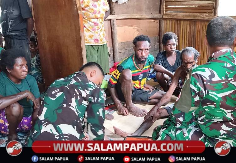 Respon Cepat Tim Kesehatan Satgas TMMD, Warga Sakit Langsung Dilayani Di Rumah