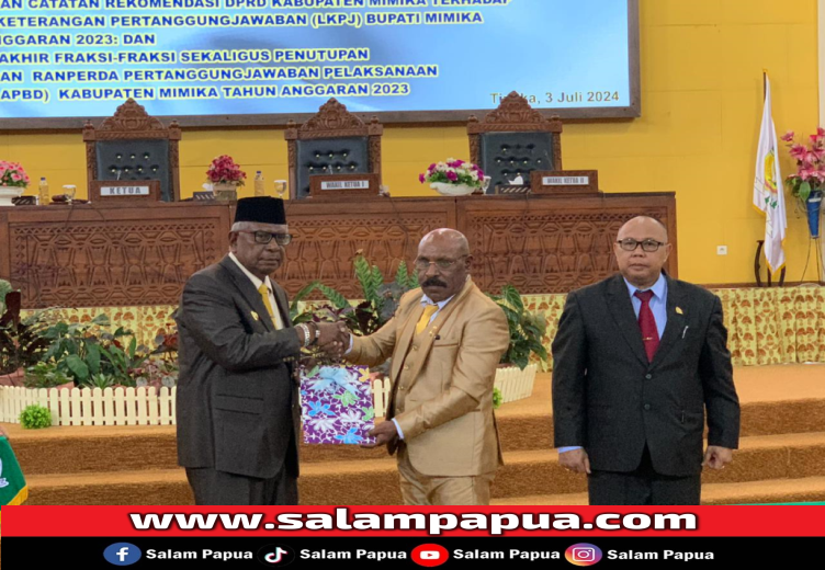 Tujuh Fraksi DPRD Mimika Setujui Ranperda PP-APBD Menjadi Perda