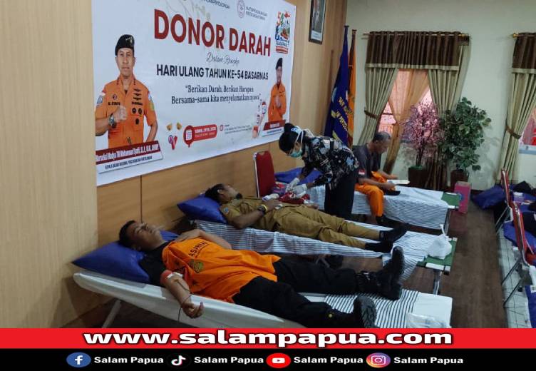 Sambut HUT Basarnas Ke-54, SAR Timika Gelar Donor Darah
